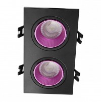 Denkirs DK3072-BK+PI Встраиваемый светильник, IP 20, 10 Вт, GU5.3, LED, черный/розовый, пластик DK3072-BK+PI фото