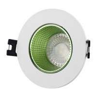 Denkirs DK3061-WH+GR Встраиваемый светильник, IP 20, 10 Вт, GU5.3, LED, белый/зеленый, пластик DK3061-WH+GR фото