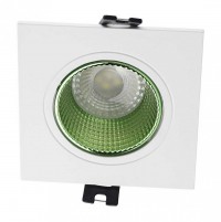 Denkirs DK3071-WH+GR Встраиваемый светильник, IP 20, 10 Вт, GU5.3, LED, белый/зеленый, пластик DK3071-WH+GR фото
