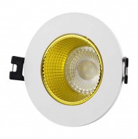 Denkirs DK3061-WH+YE Встраиваемый светильник, IP 20, 10 Вт, GU5.3, LED, белый/желтый, пластик DK3061-WH+YE фото