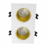 Denkirs DK3072-WH+YE Встраиваемый светильник, IP 20, 10 Вт, GU5.3, LED, белый/желтый, пластик DK3072-WH+YE фото