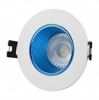 Denkirs DK3061-WH+СY Встраиваемый светильник, IP 20, 10 Вт, GU5.3, LED, белый/голубой, пластик DK3061-WH+СY фото