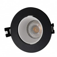 Denkirs DK3061-BK+WH Встраиваемый светильник, IP 20, 10 Вт, GU5.3, LED, черный/белый, пластик DK3061-BK+WH фото
