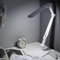 ЭРА Настольный светильник NLED-497-12W-W светодиодный на струбцине и с основанием белый Б0052770 фото