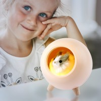 ЭРА Детский ночник - светильник светодиодный NLED-468-1W-P хомяк розовый Б0052816 фото