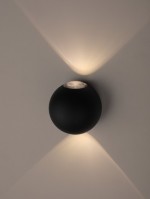 ЭРА WL11 BK Светильник Декоративная подсветка светодиодная 2*1Вт IP 54 черный Б0034609 фото