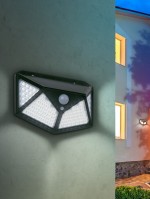 ЭРА ERAFS100-04 Фасадный светильник с датч. движ. и 4-мя плоск. освещ., на солн. бат.100 LED,300 lm Б0045270 фото
