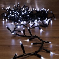 NEON-NIGHT Гирлянда «Кластер» 10 м, 200 LED, черный каучук, IP67, соединяемая, цвет свечения белый 315-255 фото