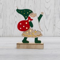NEON-NIGHT Деревянная фигурка с подсветкой «Дед Мороз» 18 см 504-016 фото