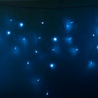 NEON-NIGHT Гирлянда Айсикл (бахрома) светодиодный, 4,8 х 0,6 м, прозрачный провод, 230 В, диоды синие, 176 LED 255-143 фото