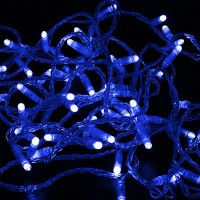NEON-NIGHT Гирлянда Нить 10м, эффект мерцания (каждый 5-ый), прозрачный ПВХ, 230В, цвет: Синий 305-283 фото