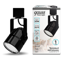 Gauss Светильник трековый цилиндр GU10 220V IP20 60*145мм черный однофазный 1/50 TR011 фото