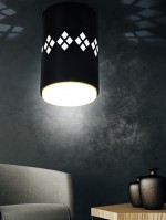 ЭРА Светильник настенно-потолочный спот OL10 LD GX53 BK черный, подсветка 1 W Б0050268 фото