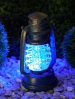 ЭРА SL-RSN23-LANT-BU Садовый светильник на солнечной батарее, полистоун, пластик, синий, 21,3 см Б0032584 фото
