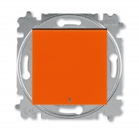 ABB Levit оранжевый / дымчатый чёрный Выключатель 1-клавишный с подсветкой 2CHH590146A6066 фото