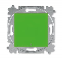 ABB Levit зелёный / дымчатый чёрный Выключатель 1-клавишный с подсветкой 2CHH590146A6067 фото
