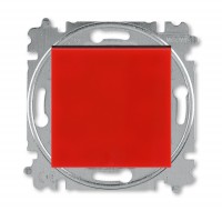 ABB Levit красный / дымчатый чёрный Переключатель кнопочный 1-клавишный 2CHH598645A6065 фото
