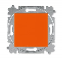 ABB Levit оранжевый / дымчатый чёрный Выключатель кнопочный 1-клавишный 2CHH599145A6066 фото