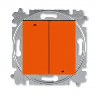 ABB Levit оранжевый / дымчатый чёрный Выключатель жалюзи 2-клавишный с фиксацией 2CHH598945A6066 фото