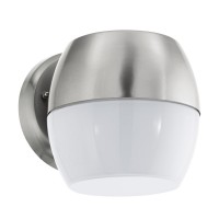 Eglo  Светильник LED уличный настенный ONCALA, 11W (LED), H140, L150, нержав. сталь/cатин. стекло, белый 95982 фото