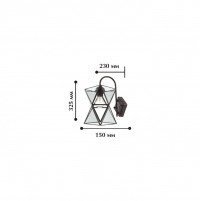Favourite Polihedron Черный/Прозрачный Светильник настенный 1*E27*60W 1919-1W фото