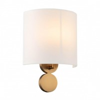 Favourite 2624-1W настенный светильник Каркас цвета латунь, плафон из белого шелка 2624-1W фото
