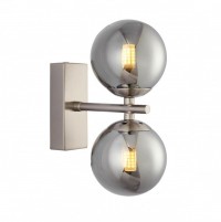Favourite 2650-2W настенный светильник Каркас цвета никель, плафоны из выдувного стекла дымчато-серого цвета 2650-2W фото