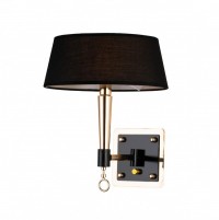 Favourite Classic настенный светильник каркас черного и золотого цвета, абажур из черной ткани, управление с помощью диммера 2708-1W 2708-1W фото