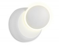 Ambrella Настенный светодиодный светильник FW115 WH/S белый/песок LED 3000K 5W D140*65 FW115 фото