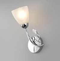 Eurosvet Настенный светильник со стеклянным плафоном 30169/1 хром a050357 фото