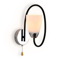 Ambrella Настенный светильник с выключателем TR3134 BK/CH черный/хром E27 max 40W 320*100*230 TR3134 фото