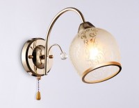 Ambrella Настенный светильник с выключателем TR3195 GD/CL/FR золото/прозрачный/белый матовый E27 max 40W 190*110*290 TR3195 фото