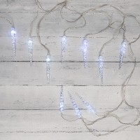 NEON-NIGHT Гирлянда «Сосульки» 1,5х0,25 м, прозрачный провод, белый цвет свечения 303-068 фото