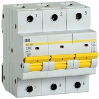 IEK KARAT Автоматический выключатель ВА47-150 3Р 100А 15кА характеристика C MVA50-3-100-C фото