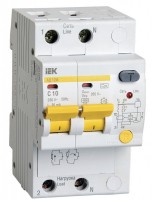 IEK Дифференциальный автоматический выключатель АД12М 2Р С10 30мА MAD12-2-010-C-030 фото