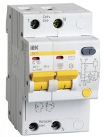 IEK Дифференциальный автоматический выключатель АД12 2Р 10А 10мА MAD10-2-010-C-010 фото
