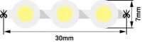 SWG Лента светодиодная  DIP 5мм, 96 LED/м, 7,7 Вт/м, 12В , IP68, Цвет: Теплый белый, 970мм DIP-96-12-7.7-WW-68 фото