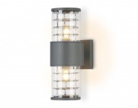 Ambrella Светильник уличный настенный архитектурный ST2523/2 GR/CL серый/прозрачный IP54 E27/2 max 11W 305*110*155 ST2523 фото
