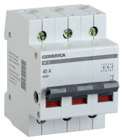 IEK Generica Выключатель нагрузки (мини-рубильник) ВН-32 3Р 40А MNV15-3-040 фото