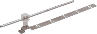 EZETEK Держатель проводника круглого 6-8 мм для черепичной кровли прозрачный, оцинк. 91038 фото