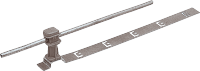 EZETEK Держатель проводника круглого 6-8 мм для черепичной кровли серый, оцинк. 91037 фото