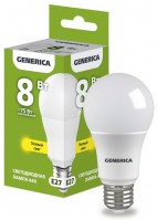 IEK GENERICA Лампа LED A60 груша 8Вт 230В 3000К E27 LL-A60-08-230-30-E27-G фото