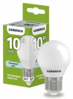 IEK GENERICA Лампа LED G45 шар 10Вт 230В 6500К E27 LL-G45-10-230-65-E27-G фото