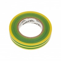 Kranz Изолента ПВХ 0.13х15 мм, 25 м, желто-зеленая (5 шт./уп.) KR-09-2107 фото