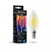 Voltega Лампа светодиодная E14 7W 4000K прозрачная VG10-C35E14cold7W-FHR 7153 7153 фото