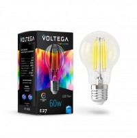 Voltega Лампа светодиодная E27 7W 4000K прозрачная VG10-A60E27cold7W-FHR 7155 7155 фото