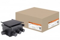 TDM Коробка распаячная  СП 118х76х60мм, 8 вводов, черная, для заливки в бетон, IP44 SQ1402-9501 фото