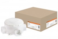 TDM Распаячная коробка ОП D80х35мм, IP42, 3-х рожковая, белая SQ1401-4004 фото