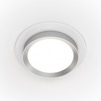 Maytoni Встраиваемый светильник Белый с Серебром Hoop DL086-GX53-RD-WS DL086-GX53-RD-WS фото