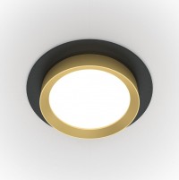 Maytoni Встраиваемый светильник Черный с Золотом Hoop DL086-GX53-RD-BG DL086-GX53-RD-BG фото